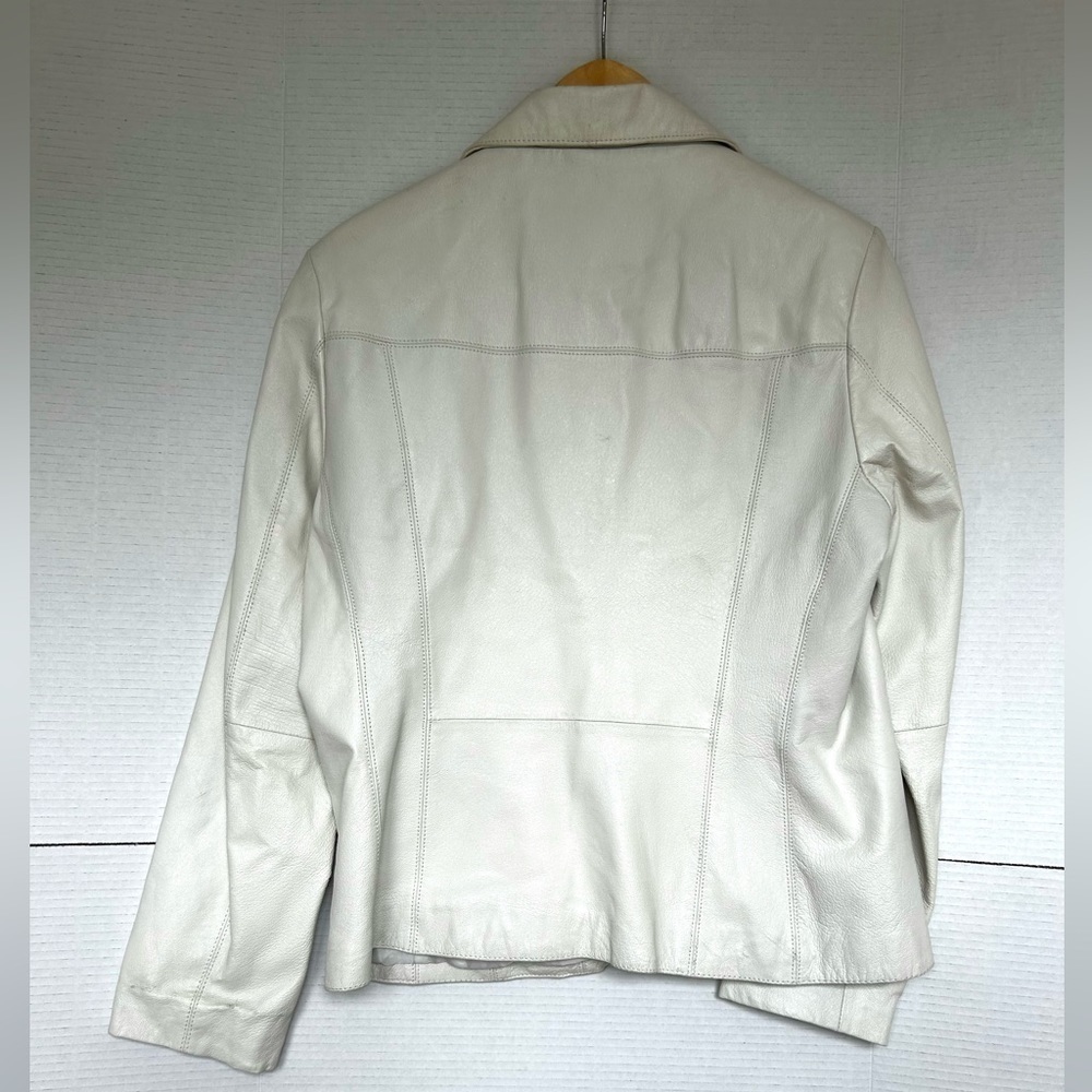 Vintage Wilsons Leather Maxima classic Jacket off white size M - Picture 7 of 10